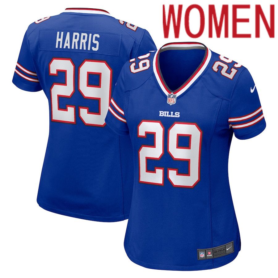 Women Buffalo Bills #29 Tim Harris Nike Royal Game NFL Jersey->women nfl jersey->Women Jersey